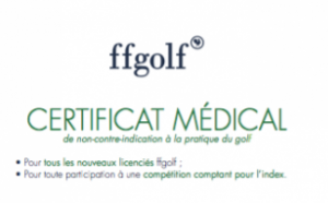 certificat médical licence golf 2016